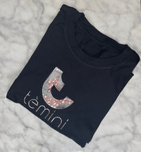 Load image into Gallery viewer, Temini Ankara Logo T-Shirt (Black)
